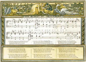 Sir Simon de Montfort, song illustration from 